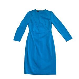 Carlisle Collection Dress Womens 2 Blue Valentine Sheath Classic Career Luxury